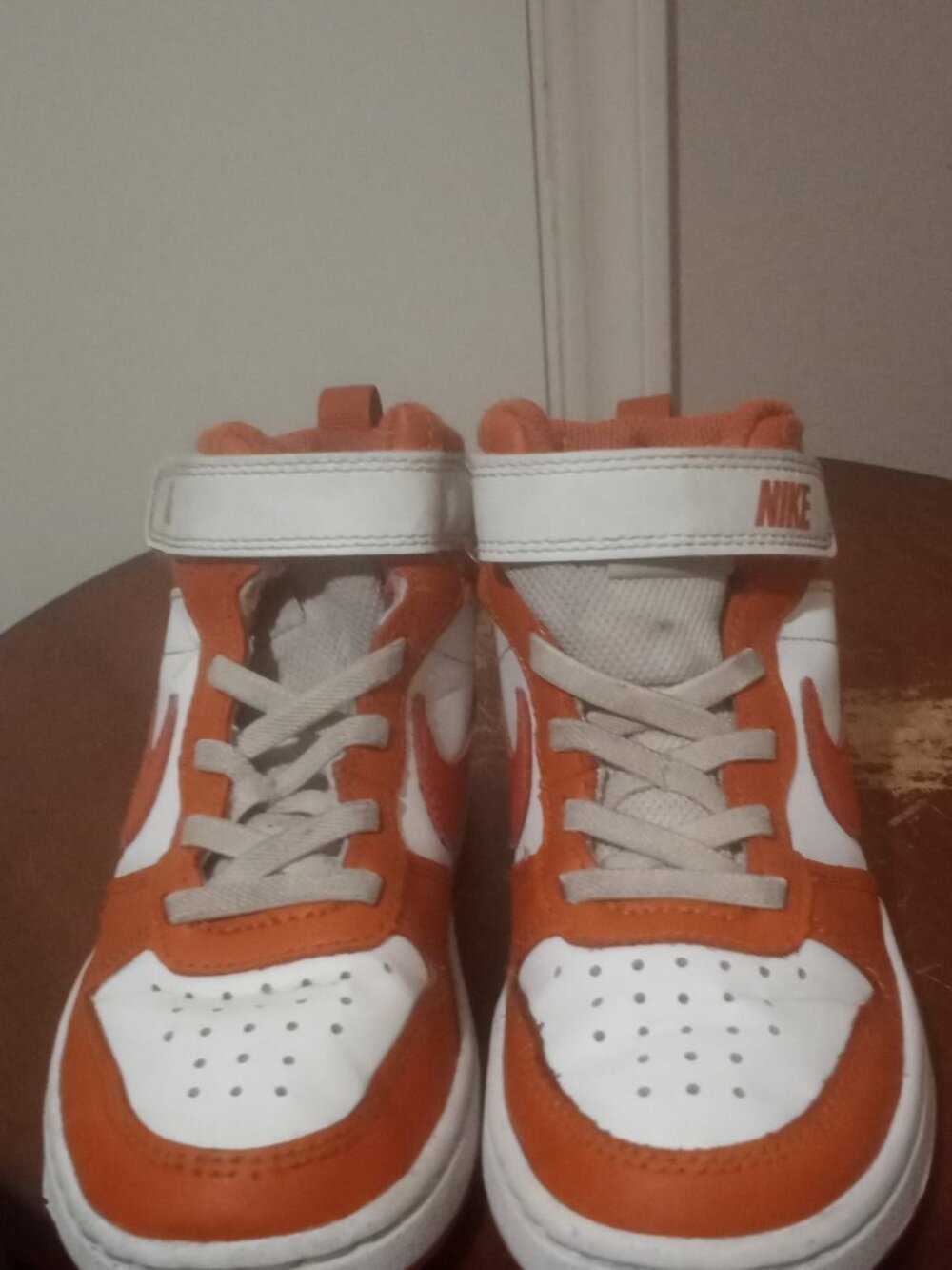 Nike Court Borough Mid High White Orange Size 11.5C Athletic Shoes CD7783-128 - Picture 5 of 12